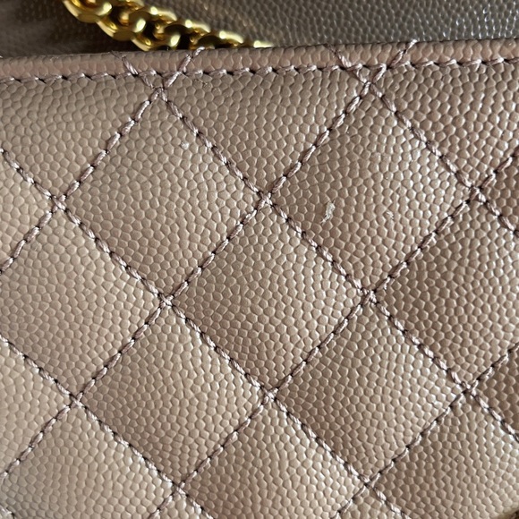 Saint Laurent YSL Small Envelope Quilted Matelassé Chain Leather Shoulder Bag - Picture 7 of 16